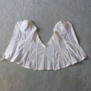 Vintage White Fredericks of Hollywood Corset or Bustier